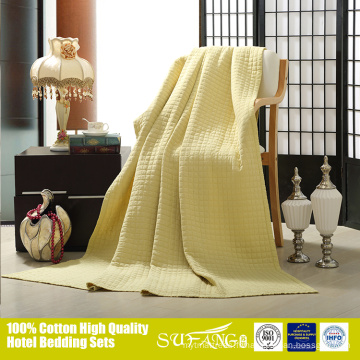 Grille coutures jaune clair super doux courte couette couette tapis